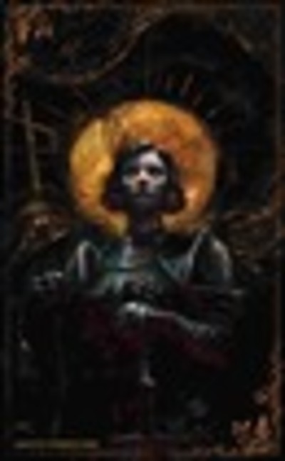 The outstanding metal engraving of Jeanne d'Arc by Anato Finnstark